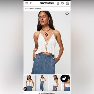 Princess Polly Franz Top, White